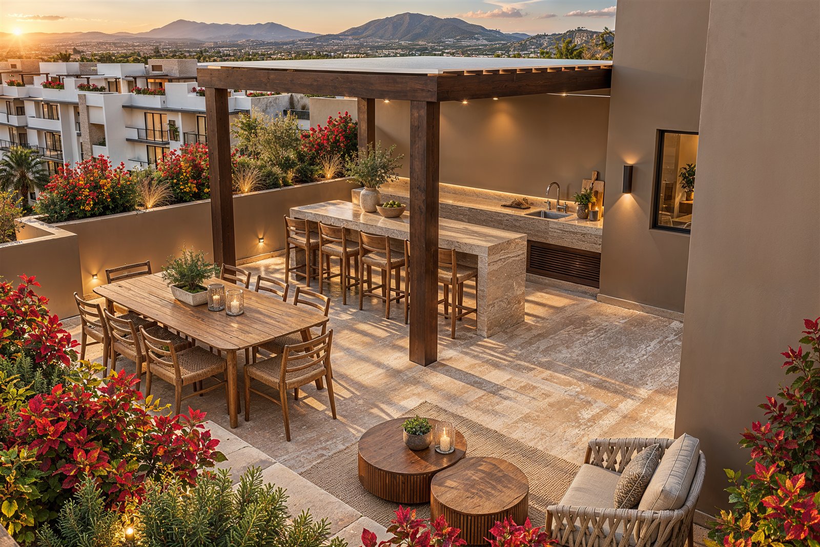 Cordillera residence terrace at Loma Escondida